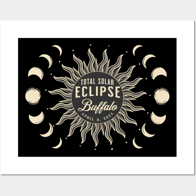 Total Solar Eclipse Buffalo New York USA April 2024 Wall Art by TGKelly